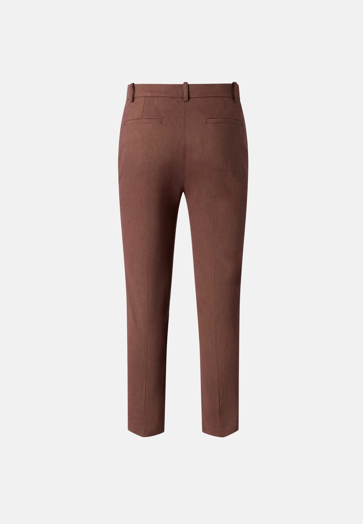 BELLO PANTALONE LINO STRETCH - BROWN