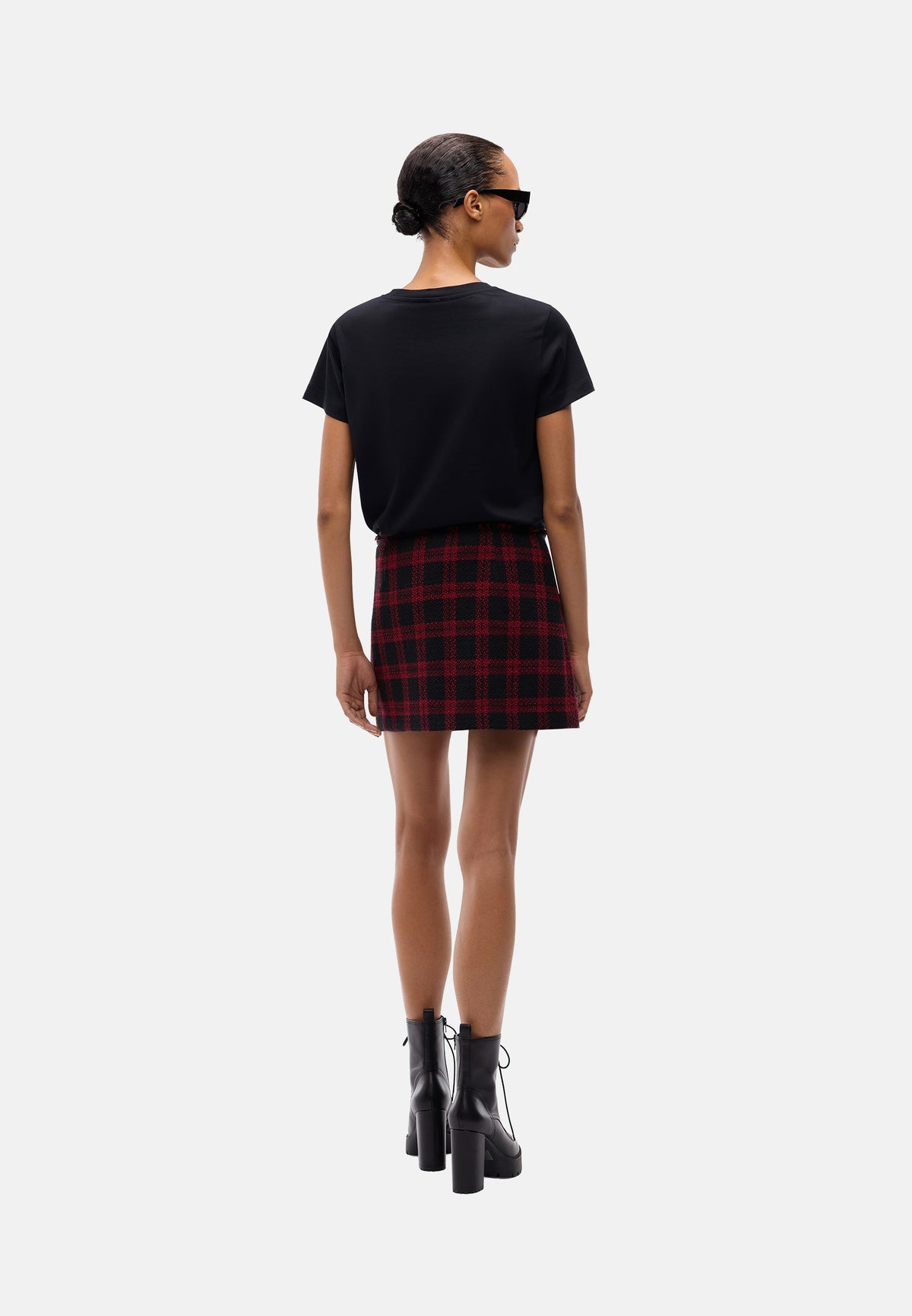 BASICO T-SHIRT JERSEY LOGO PINKO GOMMATO - BLACK