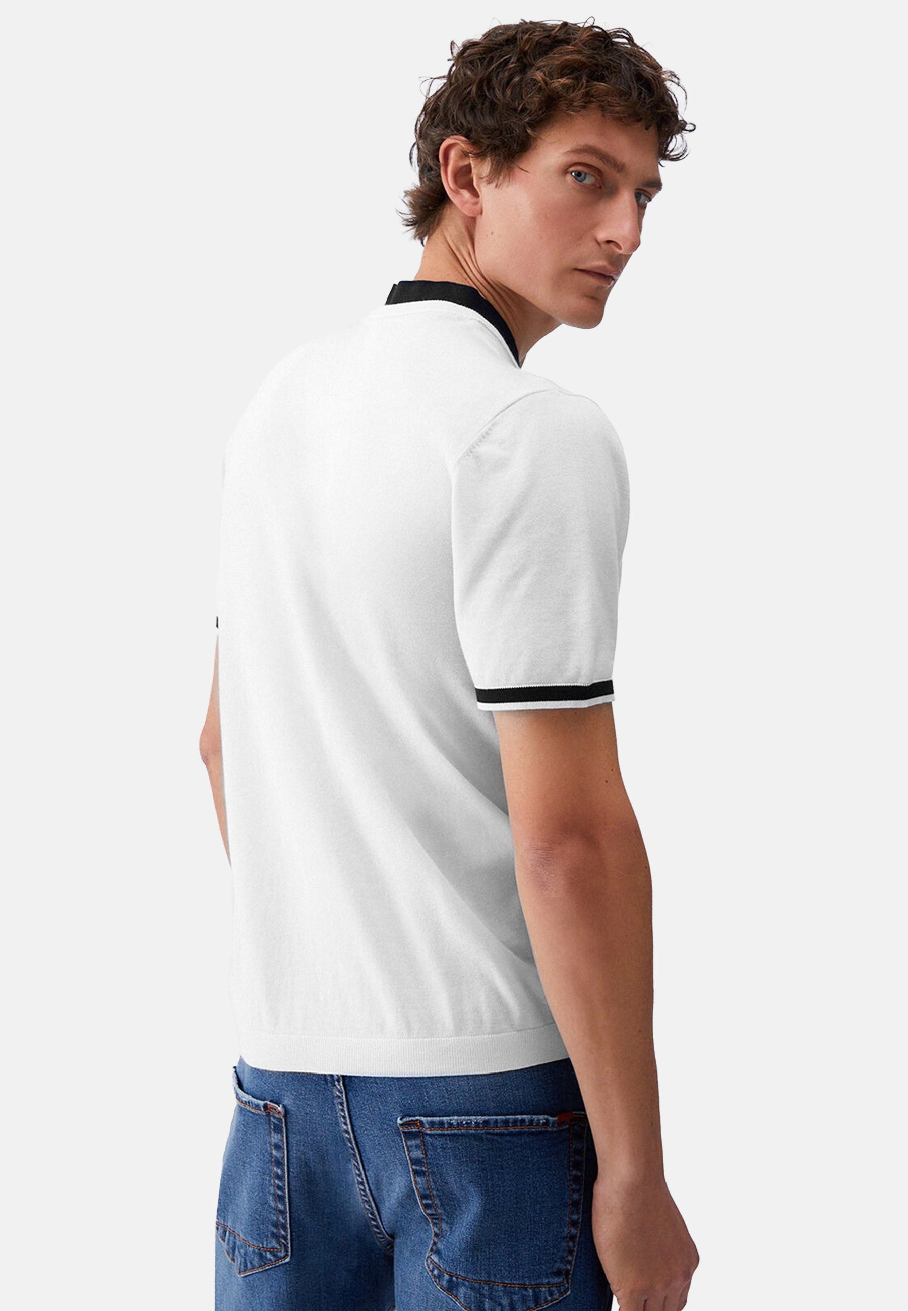 MAGLIA CHIUSA M/C - bianco