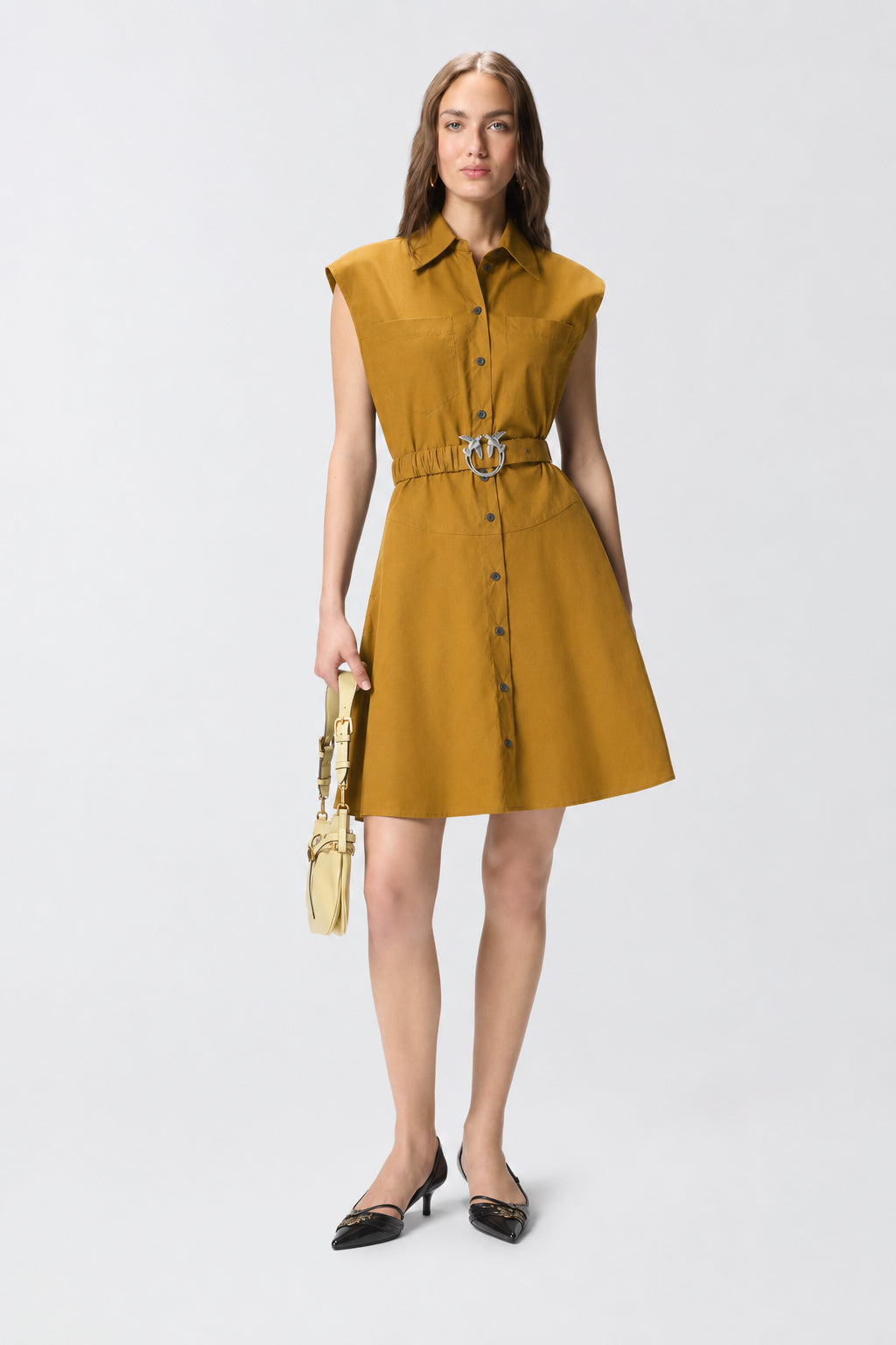 ANACETA ABITO POPELINE - BROWN