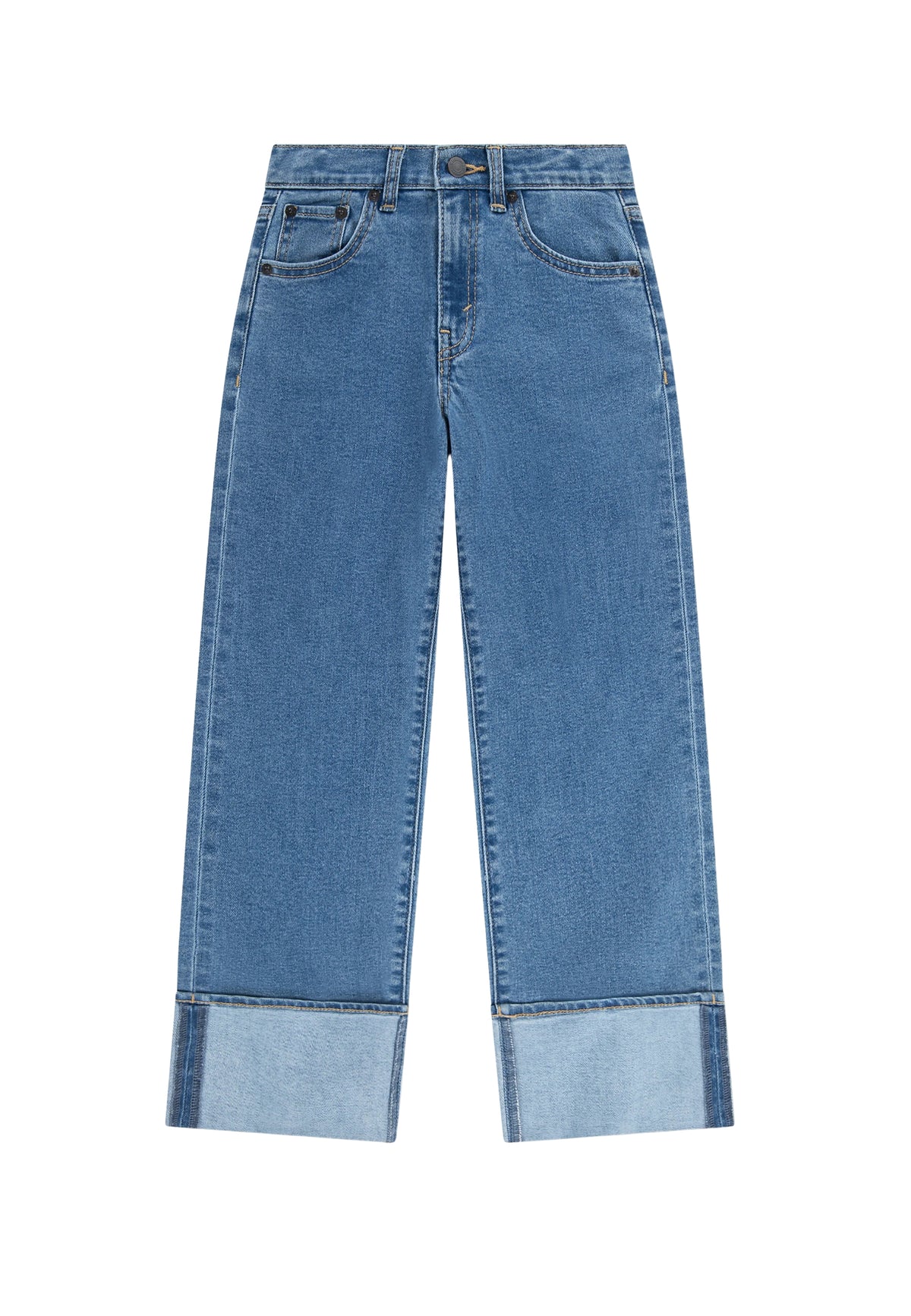 LVG WIDE LEG JEANS W/ROLL-CUFF - HOLD MY PURSE