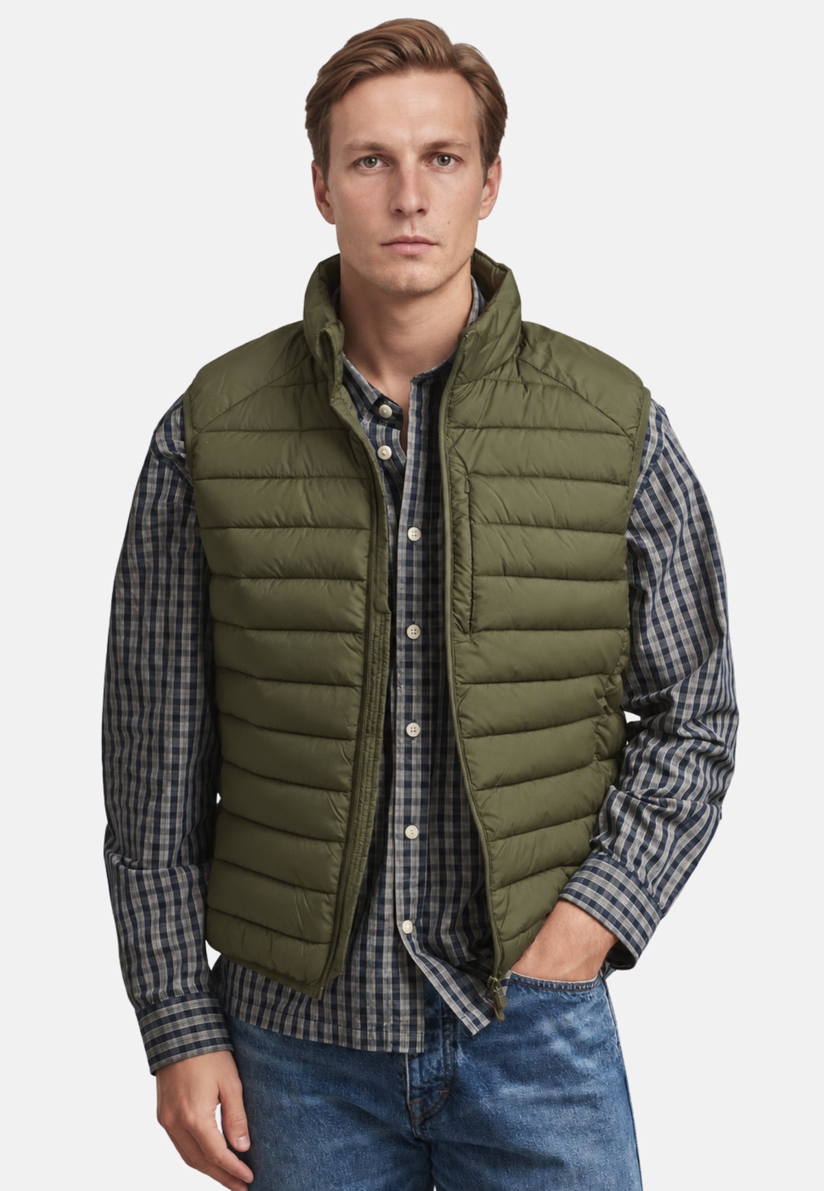 RHUS GILET - SNAKE GREEN