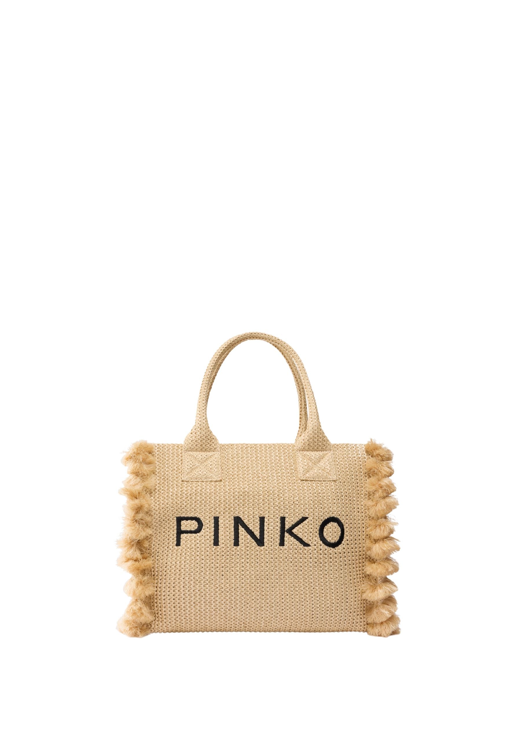 BEACH SHOPPER RAFIA - PAGLIA/NERO