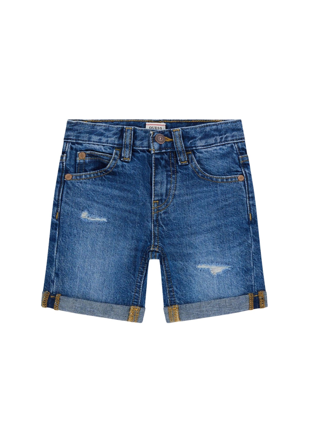 RIGID DENIM SHORT - COBALT