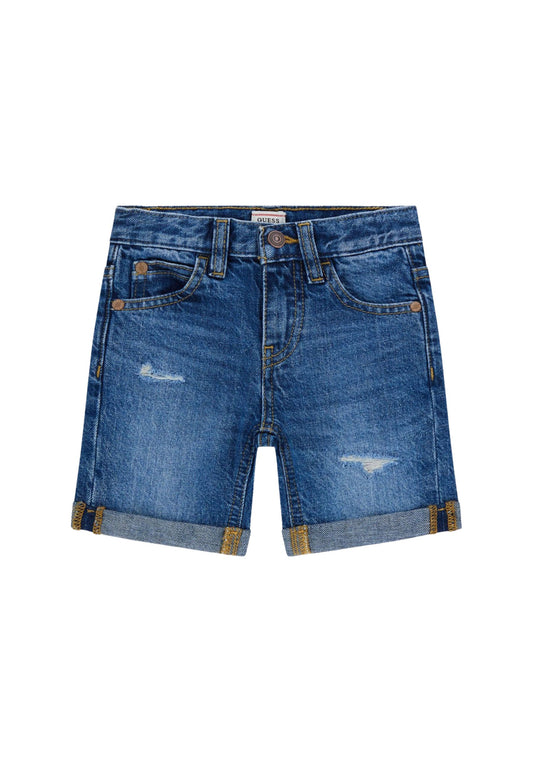 RIGID DENIM SHORT - COBALT