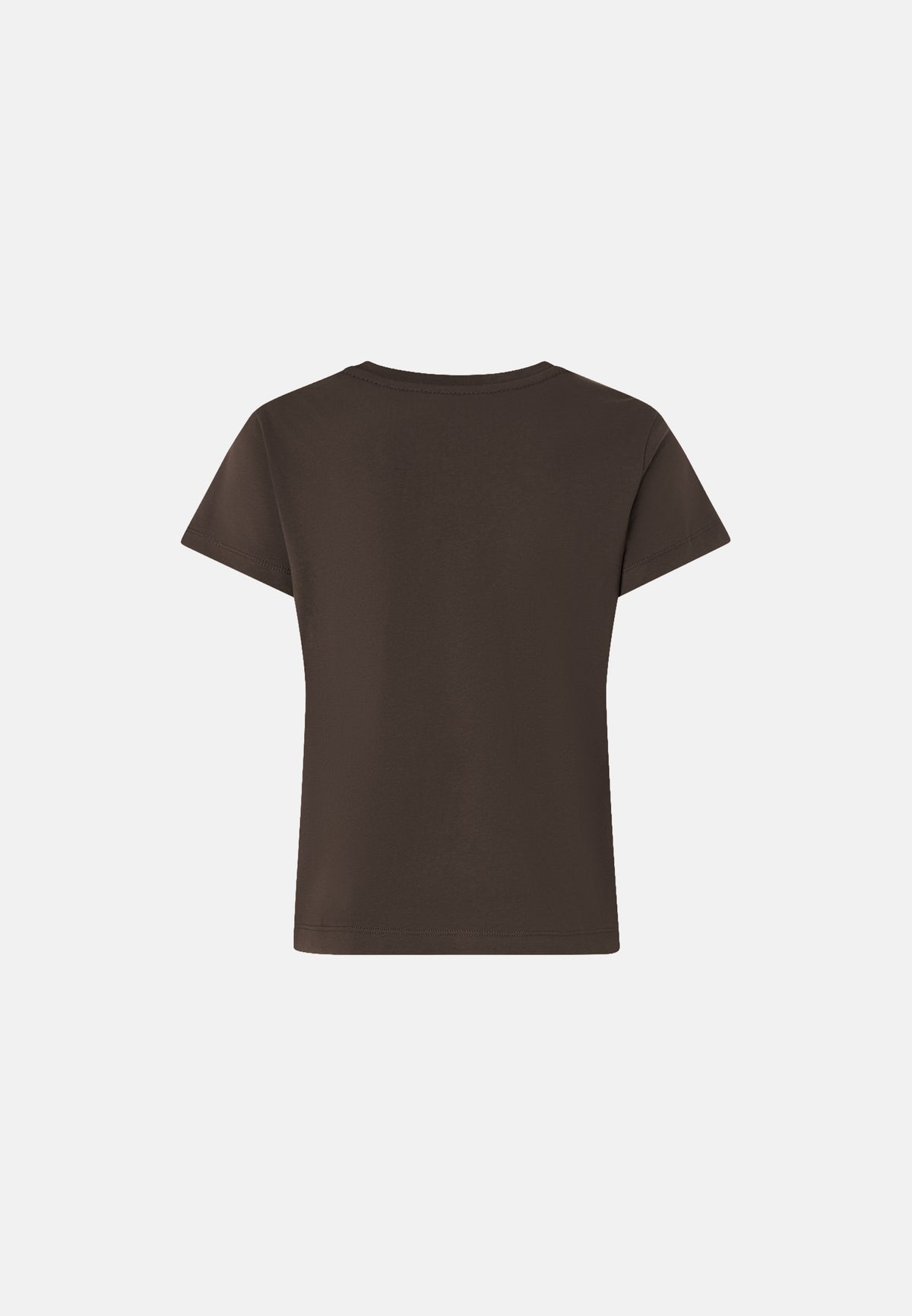 BASICO T-SHIRT JERSEY LOGO PINKO GOMMATO - BROWN