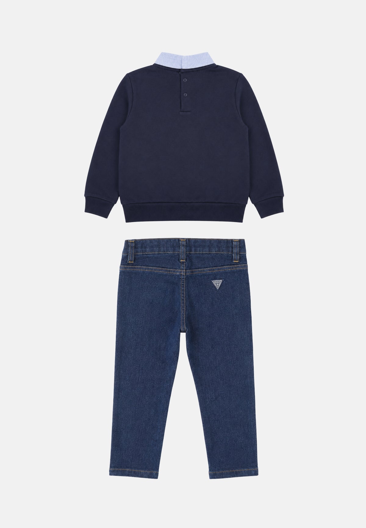SET LS ACTIVE TOP W/OXFORD - SMART BLUE