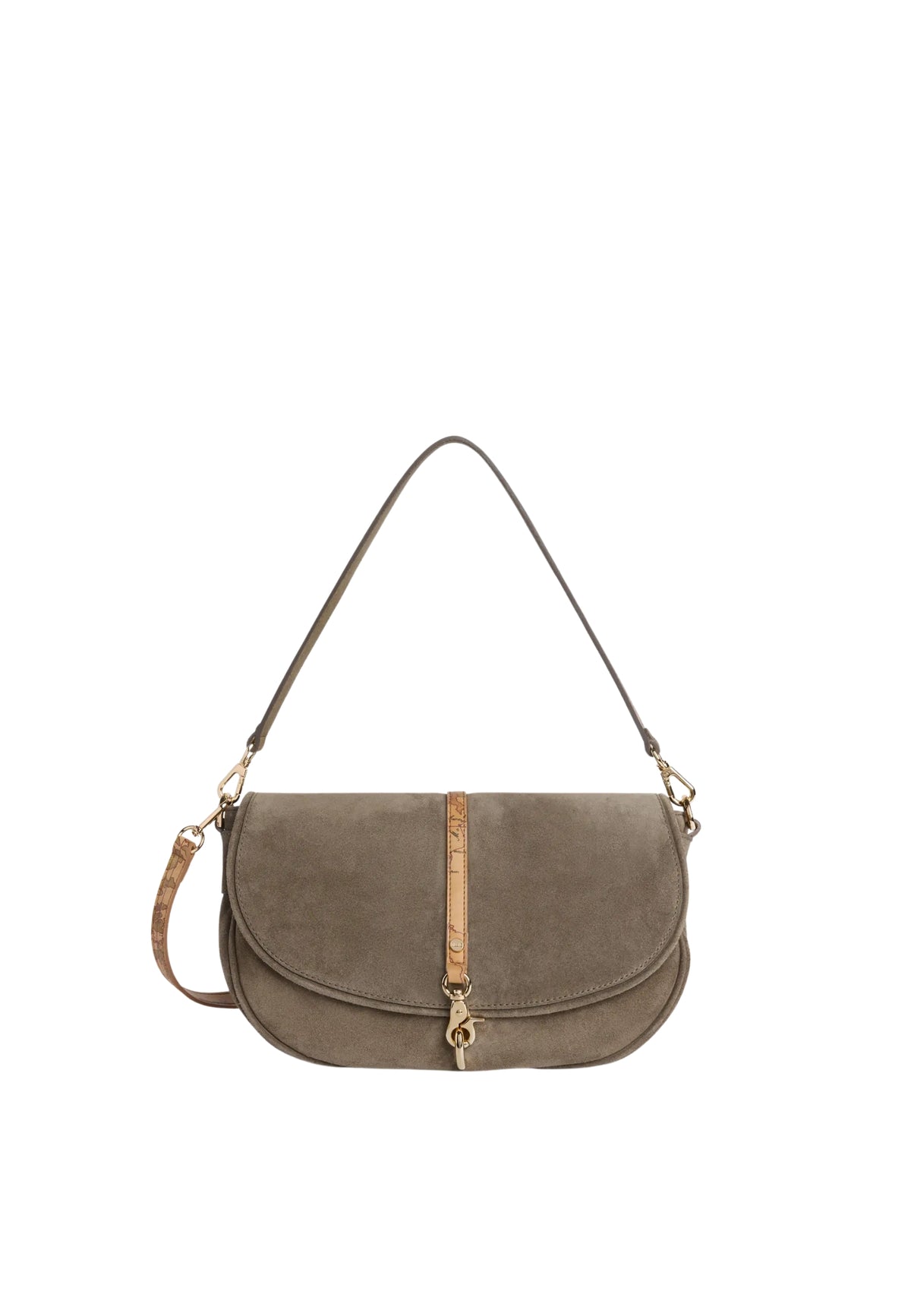 SHOULDER BAG WITH FLAP - OLIVE GREEN