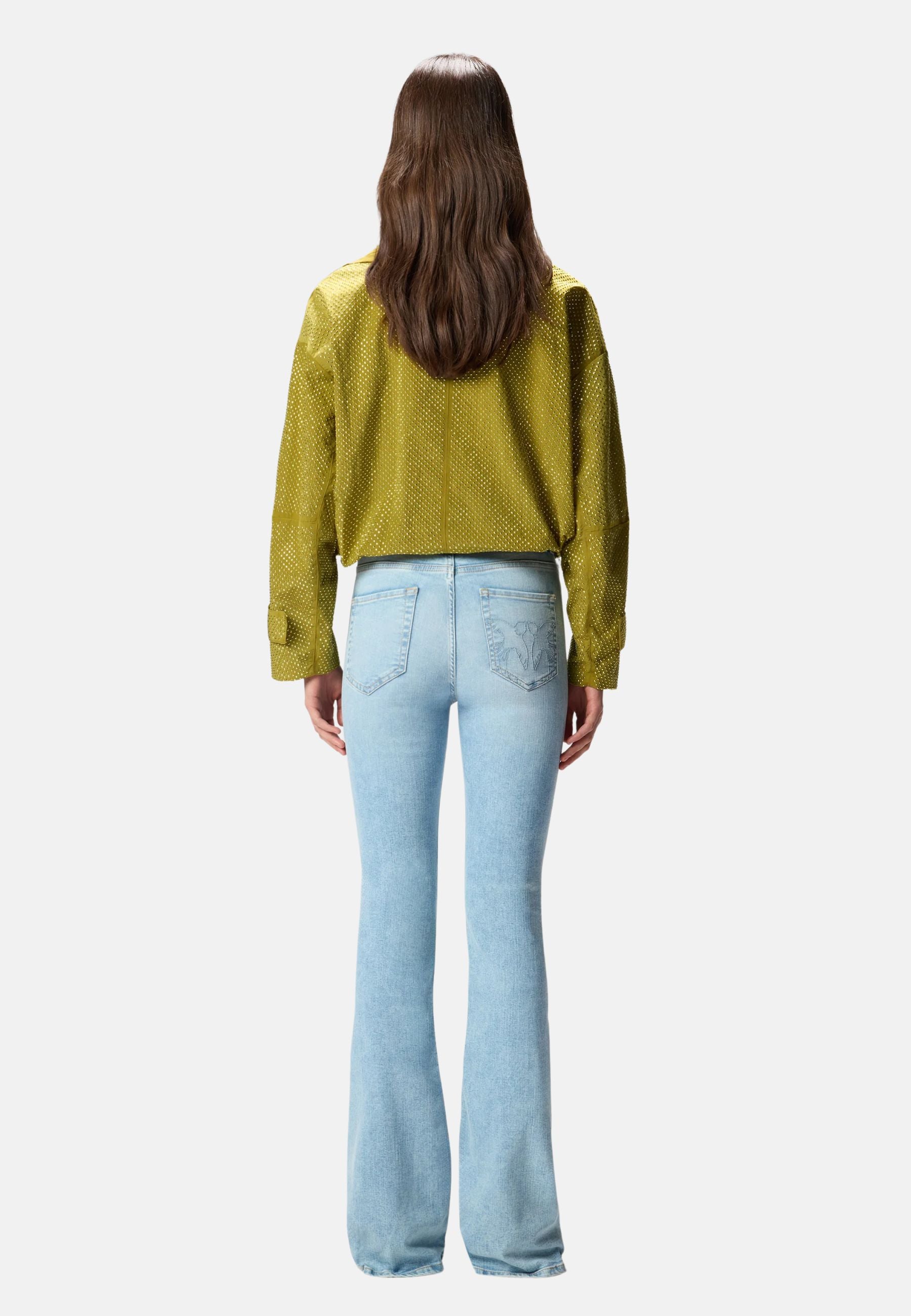 FLORA FLARE LIGHT WASH DENIM STRETCH - LAVAGGIO M