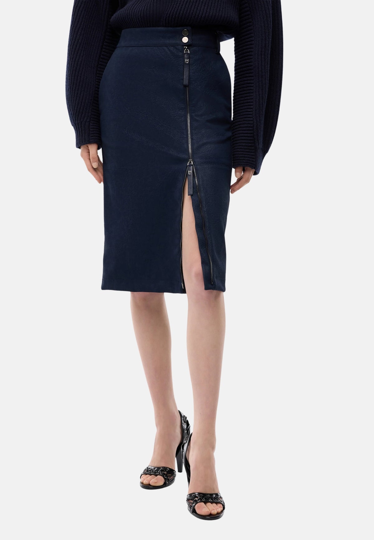 MONTIANO GONNA EFFETTO NABUK - DARK BLUE