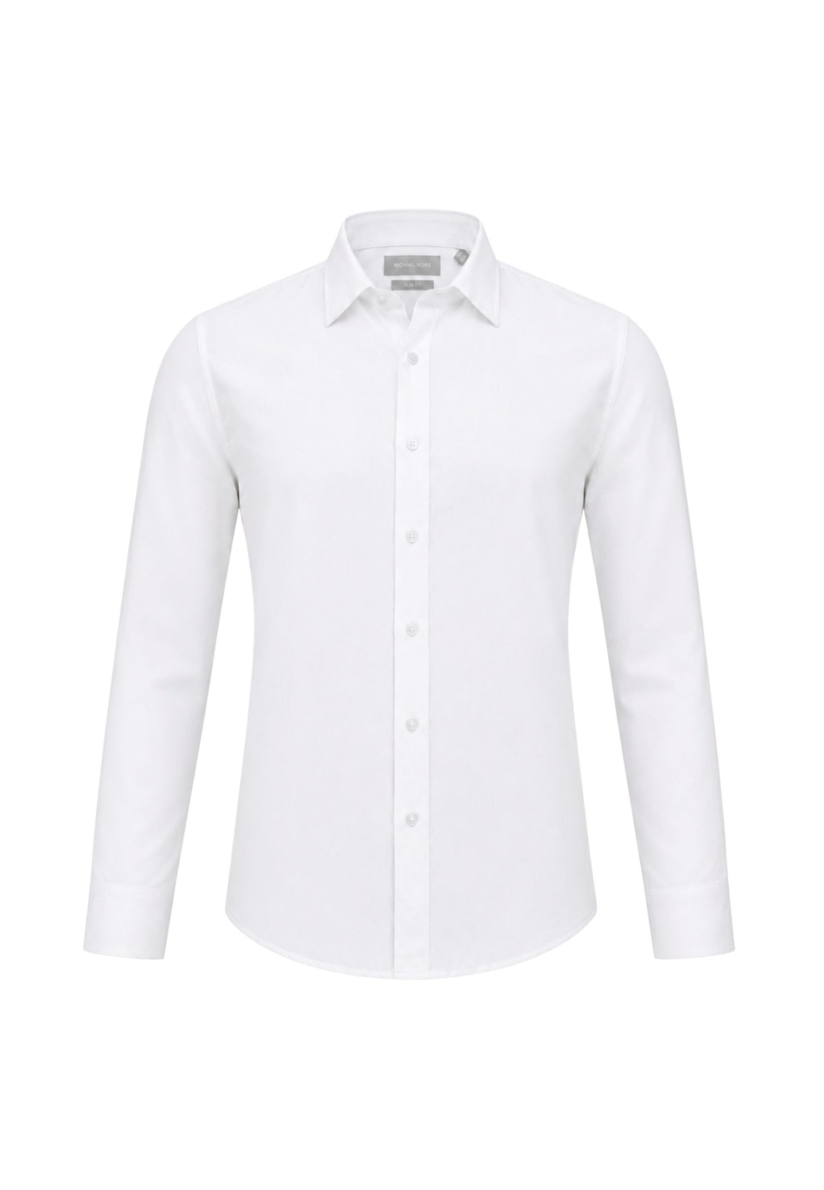 COTTON LINEN SLIM SHIRT - WHITE