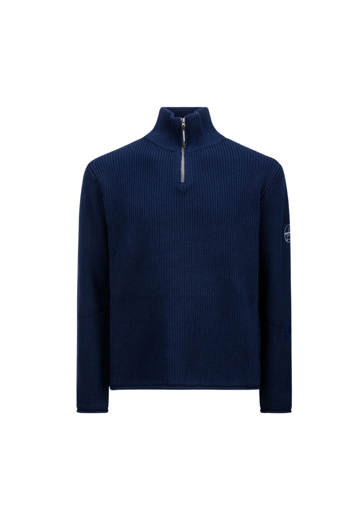 MAGLIONCINO MEZZOCOLLO CON ZIP - BLUE