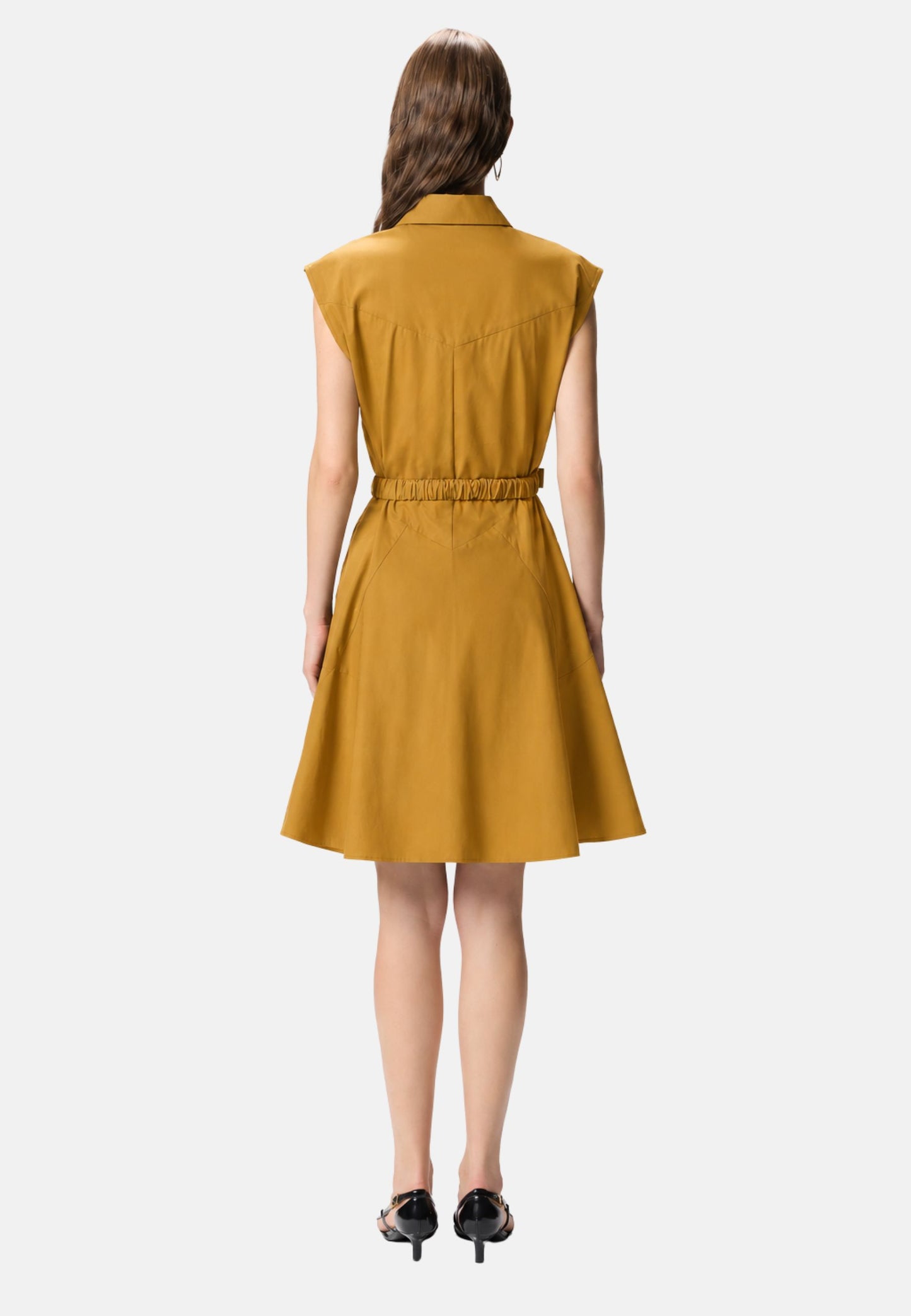 ANACETA ABITO POPELINE - BROWN