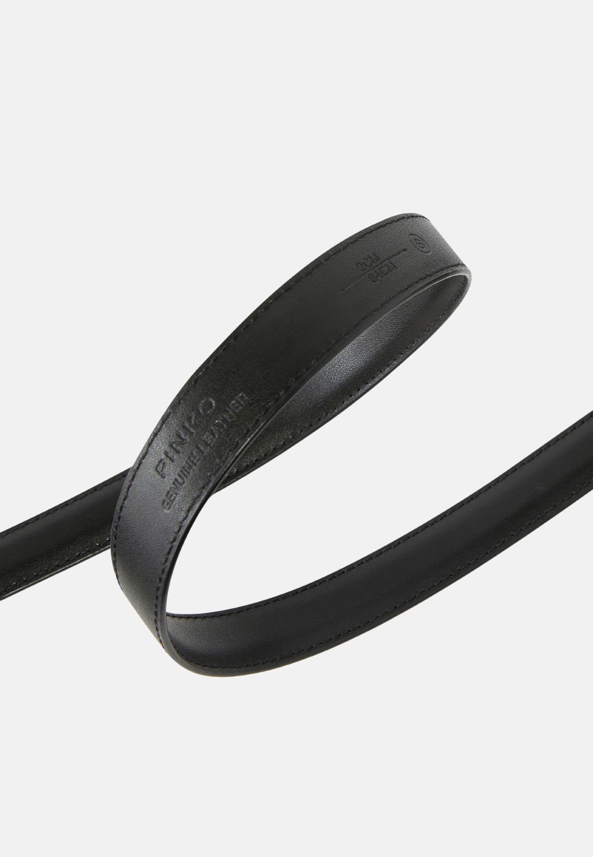 LOVE BERRY H2 BELT.LOW VITELLO SETA - BLACK/ARGENTO