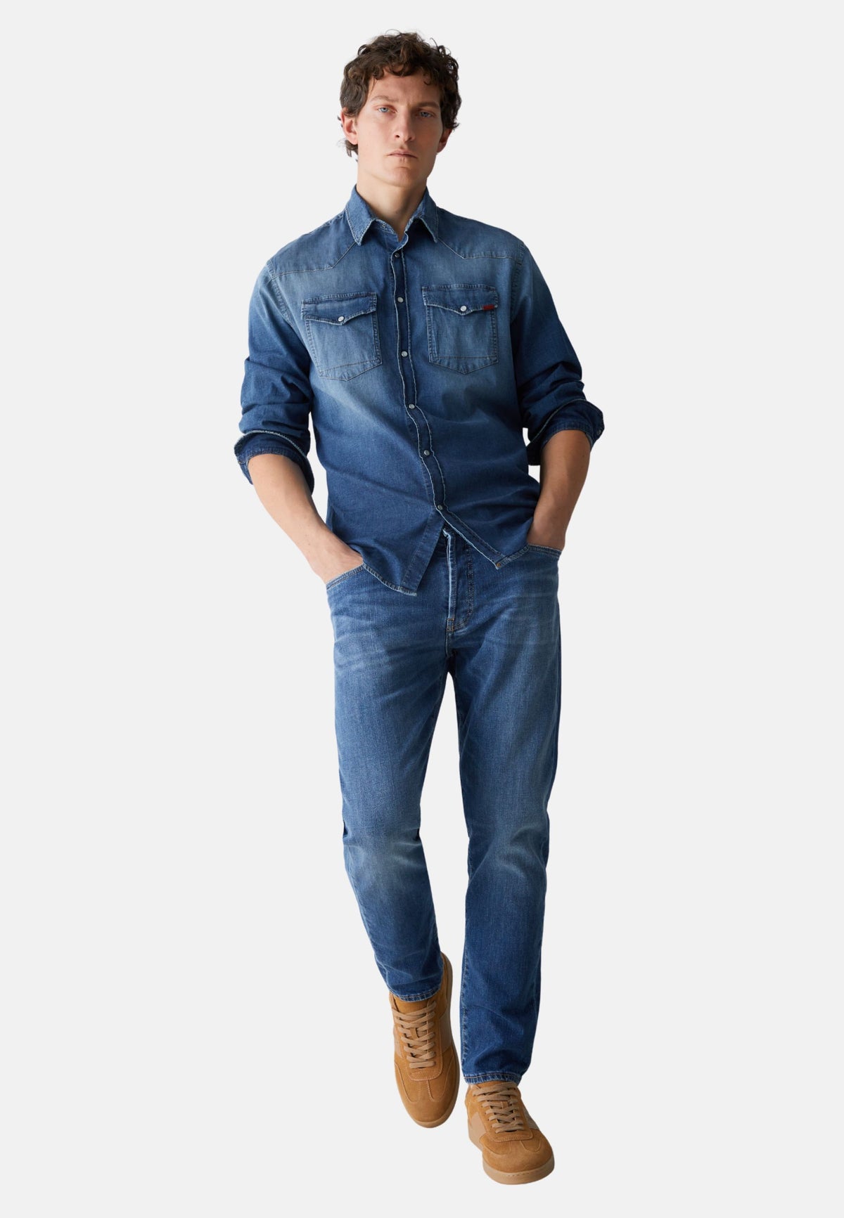 JEANS FRED - DEN. BLUE MEDIUM WASH