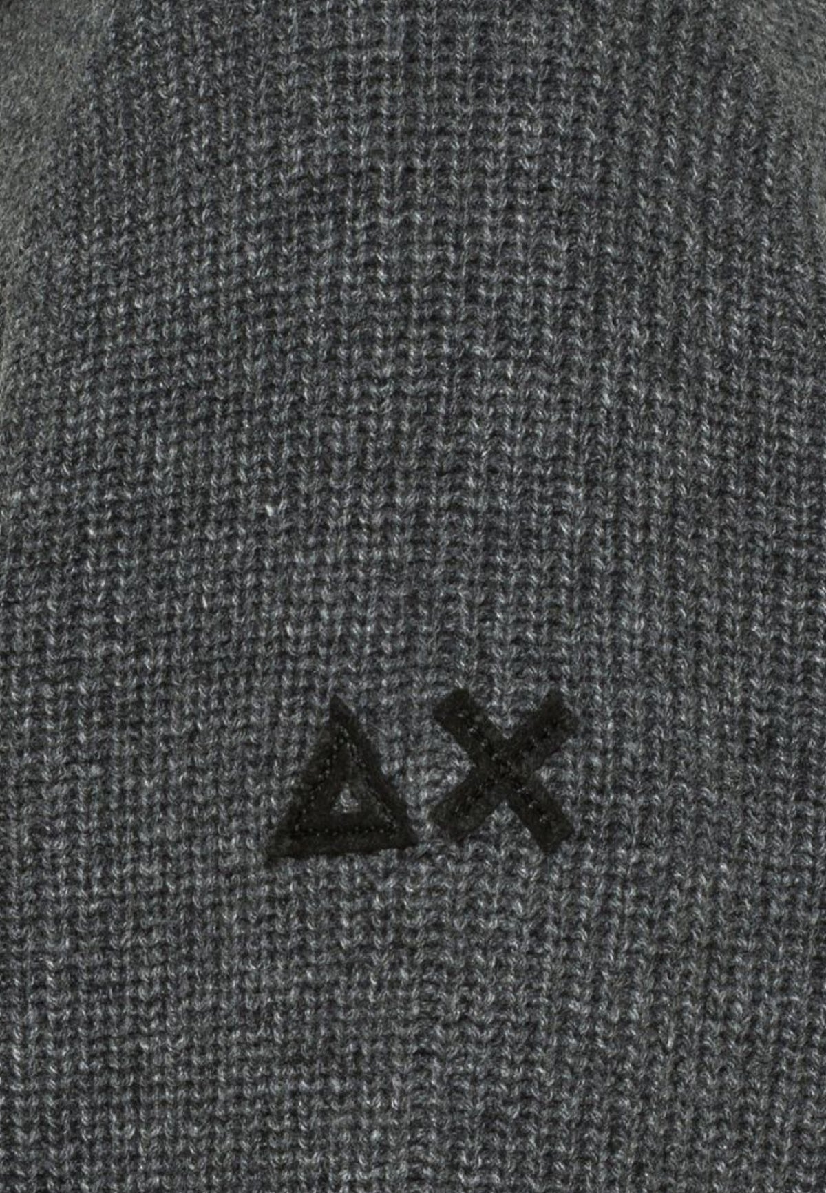HALF ZIP ENGLISH RIB WARM WOOL L/S - GRIGIO SCURO