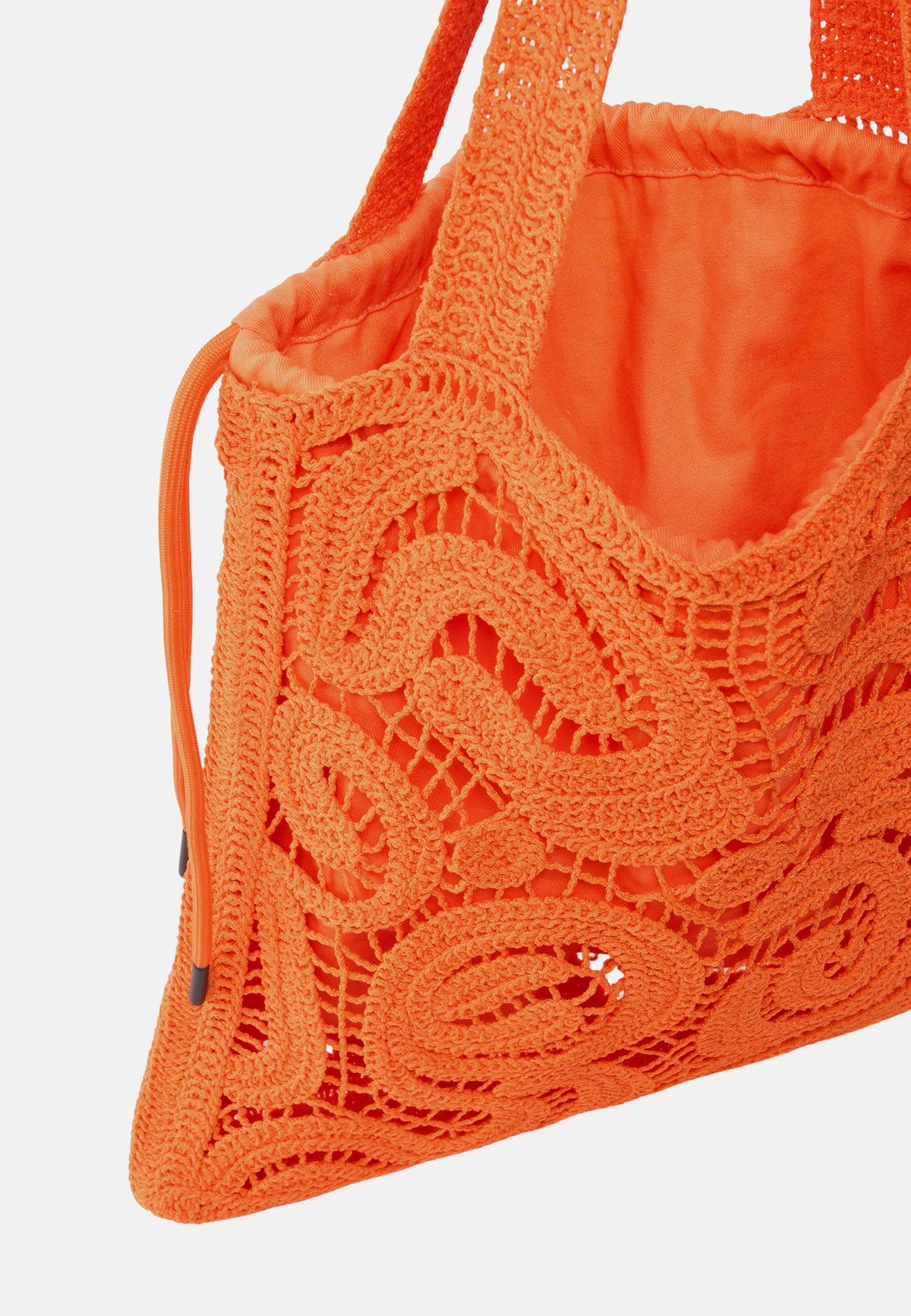 SHOPPER CROCHET GEOMETRICO - ORANGE