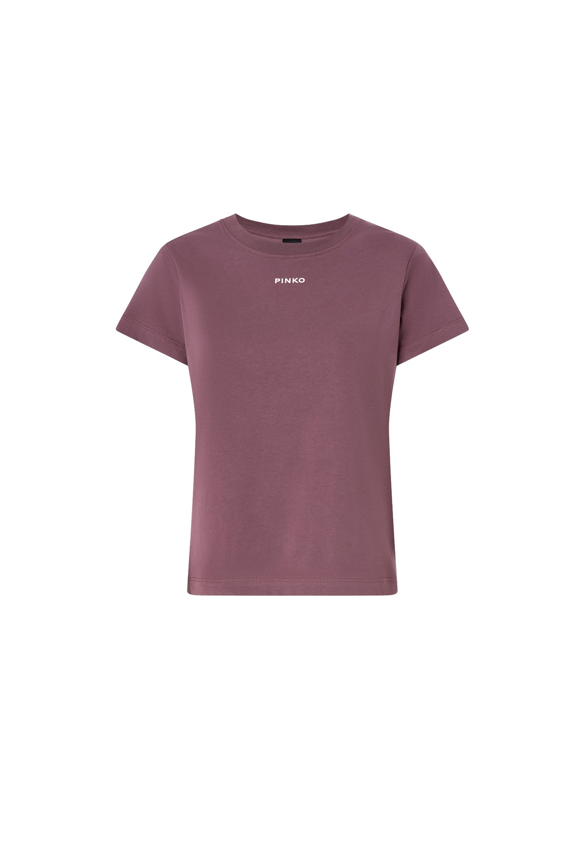 BASICO T-SHIRT JERSEY LOGO PINKO GOMMATO - BORDEAUX