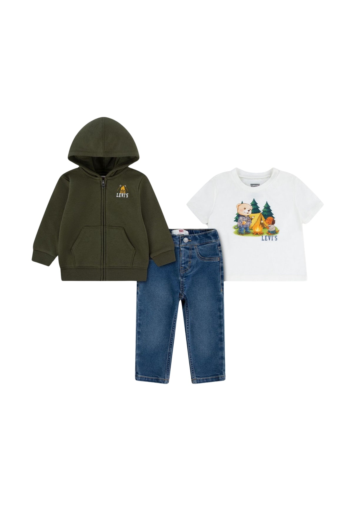 LVB 3PC FZ HOODIE SET - OLIVE NIGHT