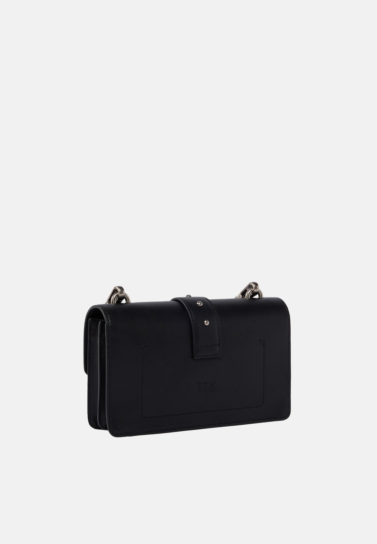 LOVE ONE MINI ST.SMALL B. VITELLO SETA - BLACK-ARGENTO