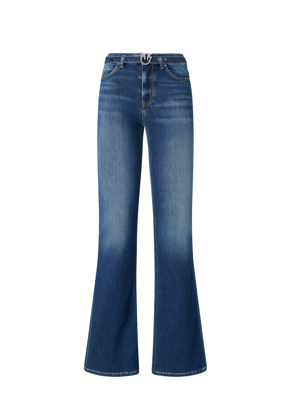 FLORA FLARE MEDIUM WASH STRETCH DENIM - LAVAGGIO MEDIO