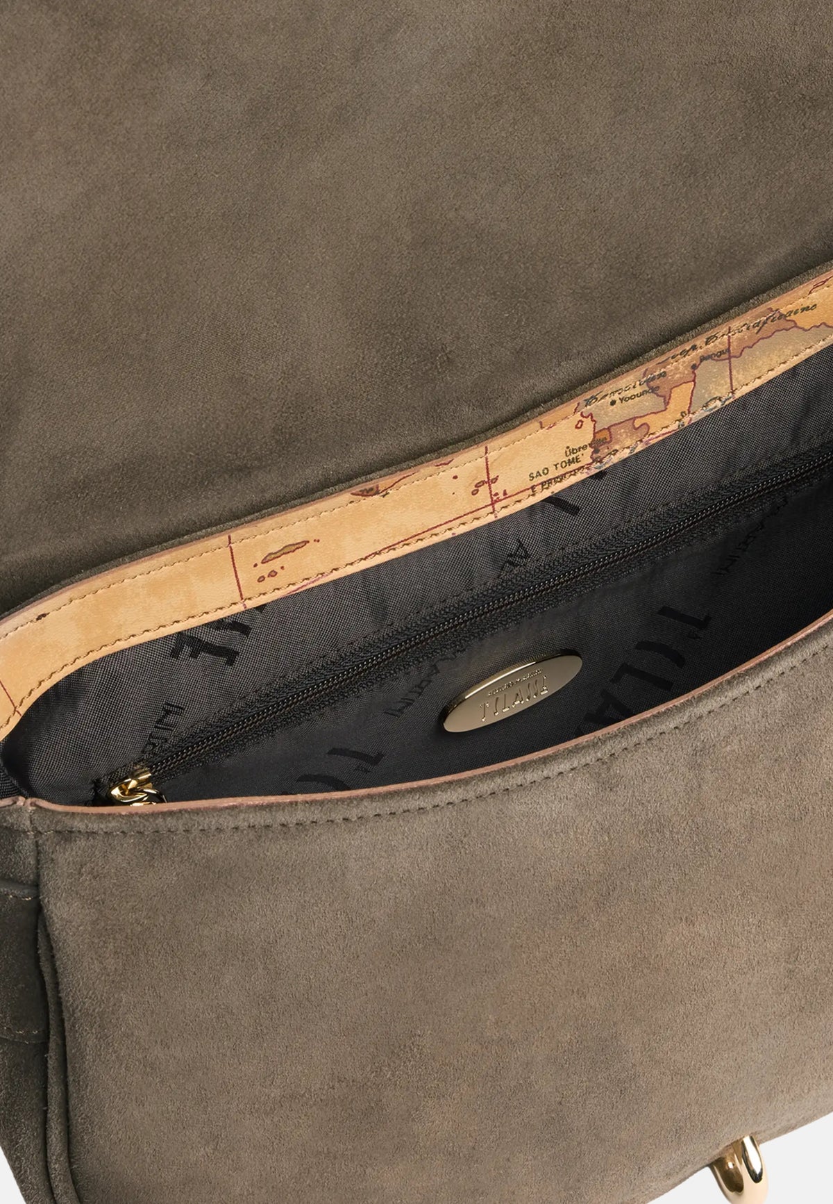 SHOULDER BAG WITH FLAP - OLIVE GREEN
