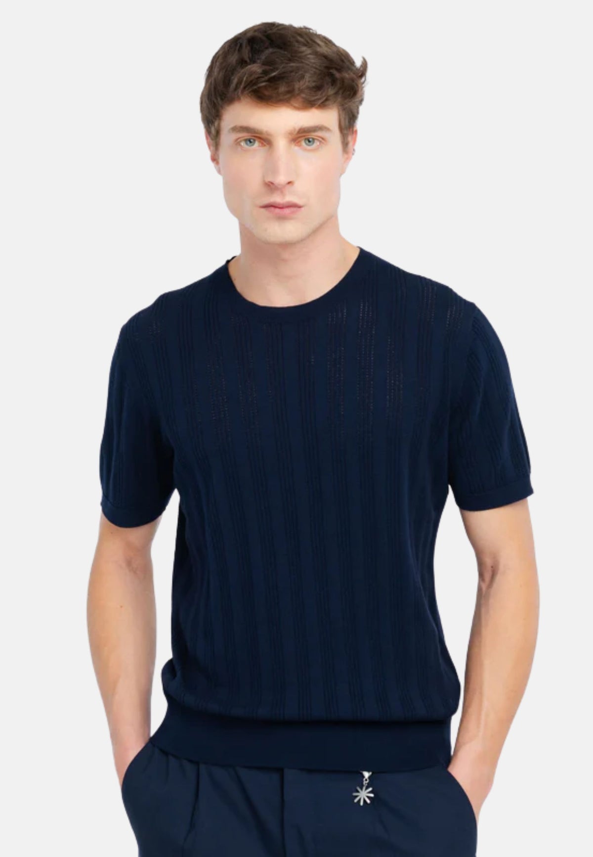 T-SHIRT M/M IN FILO - BLU