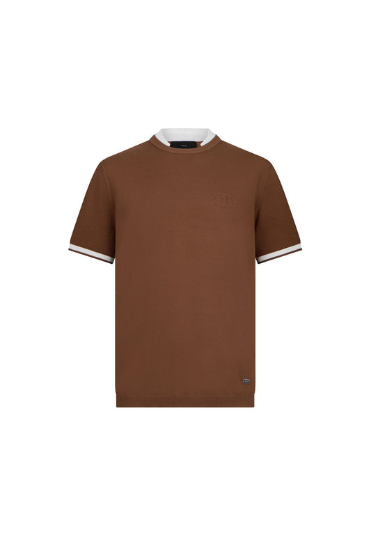 MAGLIA CHIUSA M/C - marrone