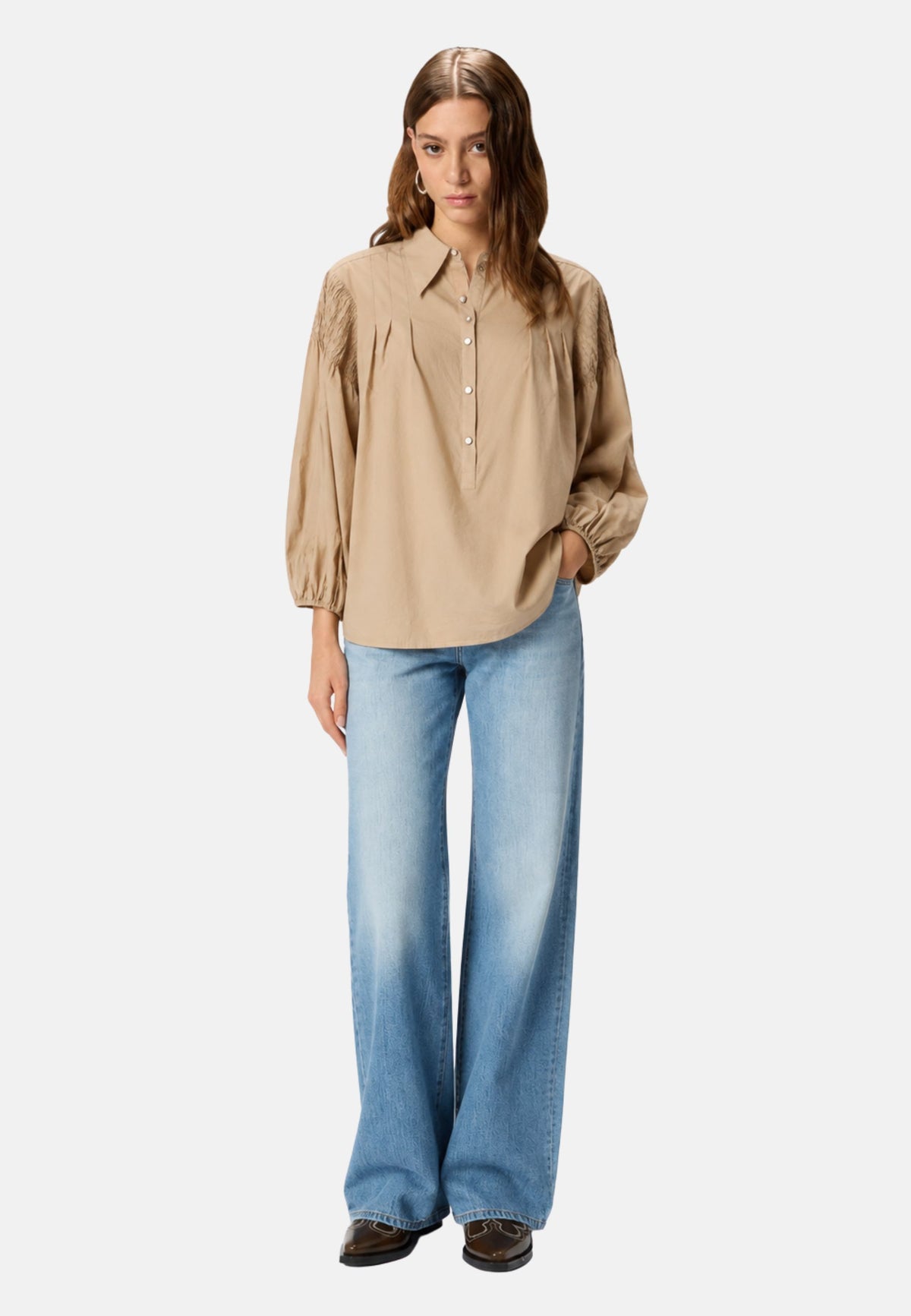 BOUQUET BLUSA LIGHT COTTON - BEIGE