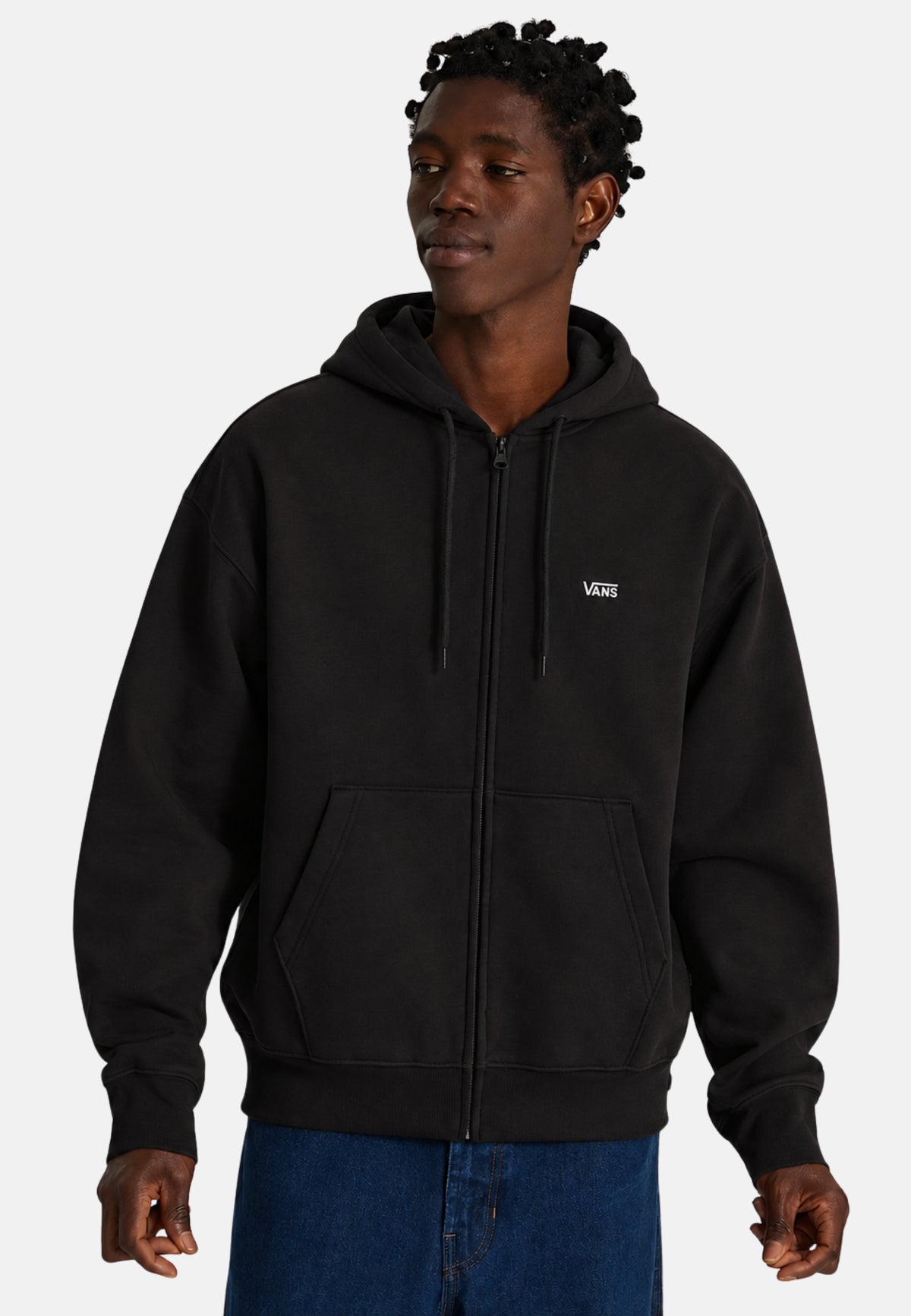 LEFT CHEST FULL ZIP - BLACK