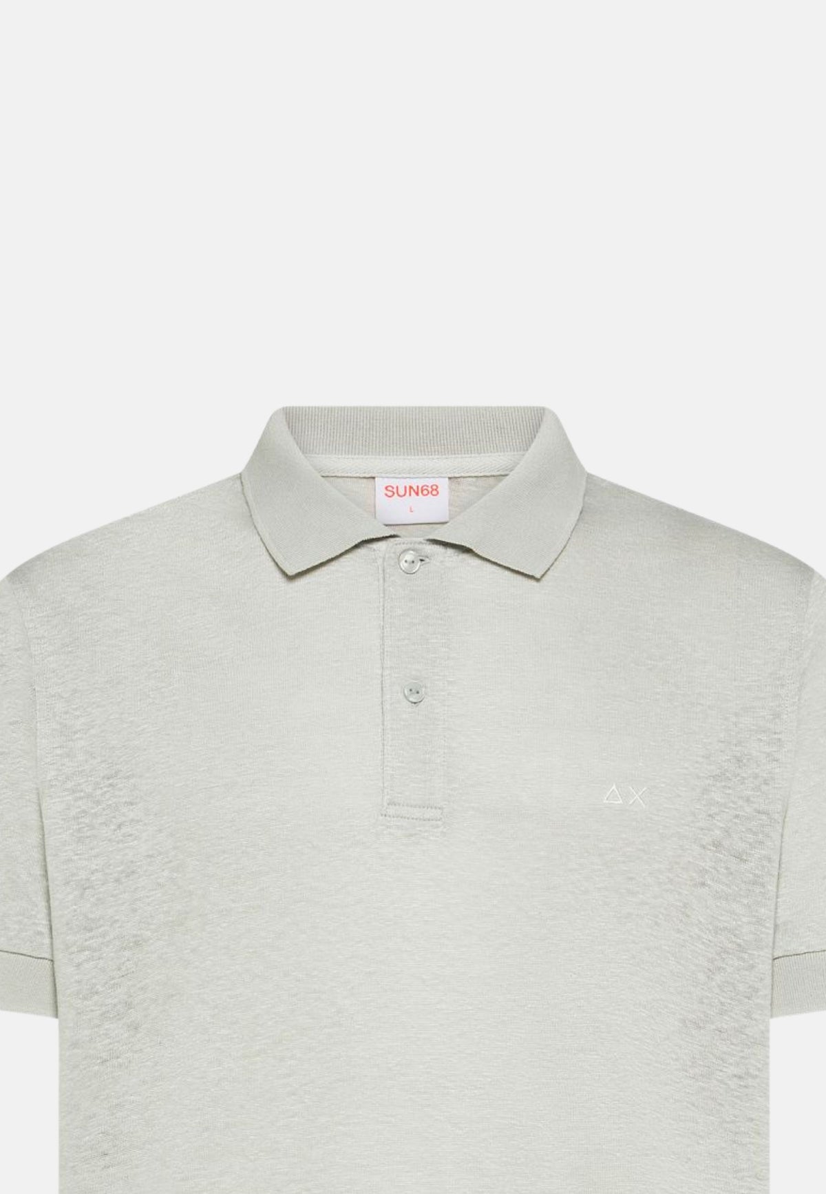 POLO JERSEY LINEN S/S - GRIGIO CHIARO