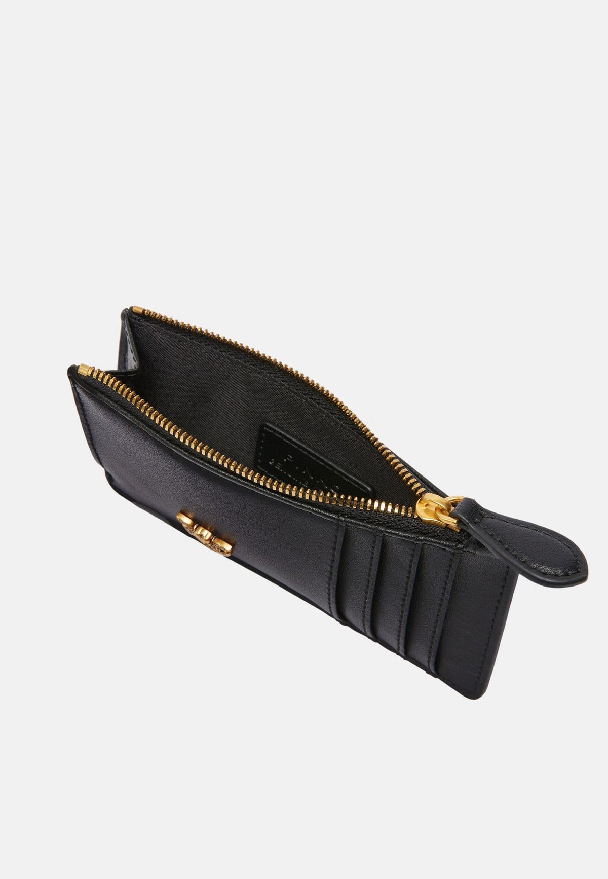AIRONE CARDHOLDER VITELLO SETA - BLACK