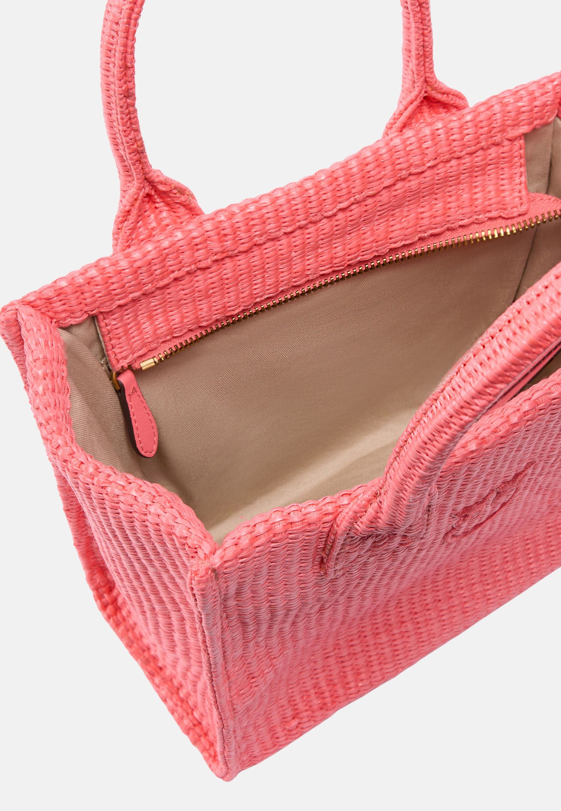 BEACH SHOPPER MINI RAFIA - PINK PINKO