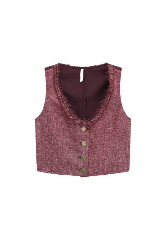 GILET - bordeaux