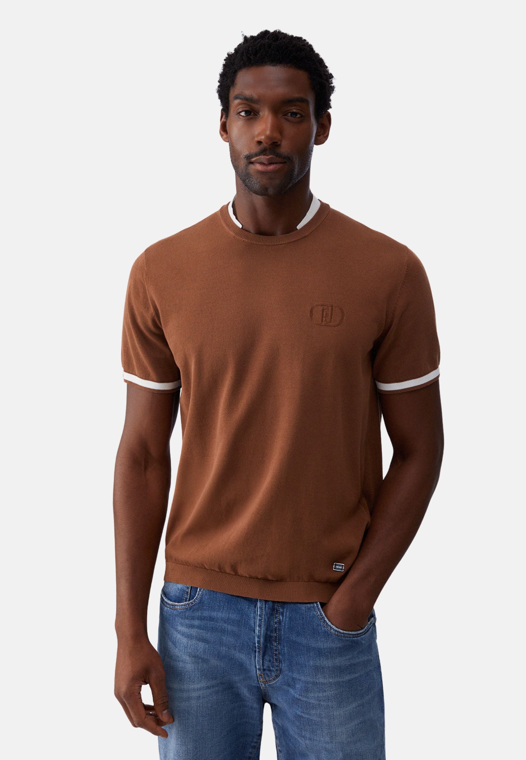MAGLIA CHIUSA M/C - marrone
