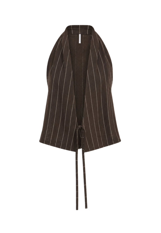 GILET - CIOCCOLATO/BIANCO