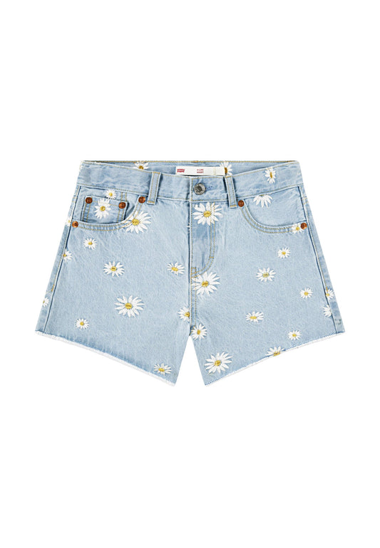 LVG DAISY DENIM A LINE SHORT - LIGHT SUGAR