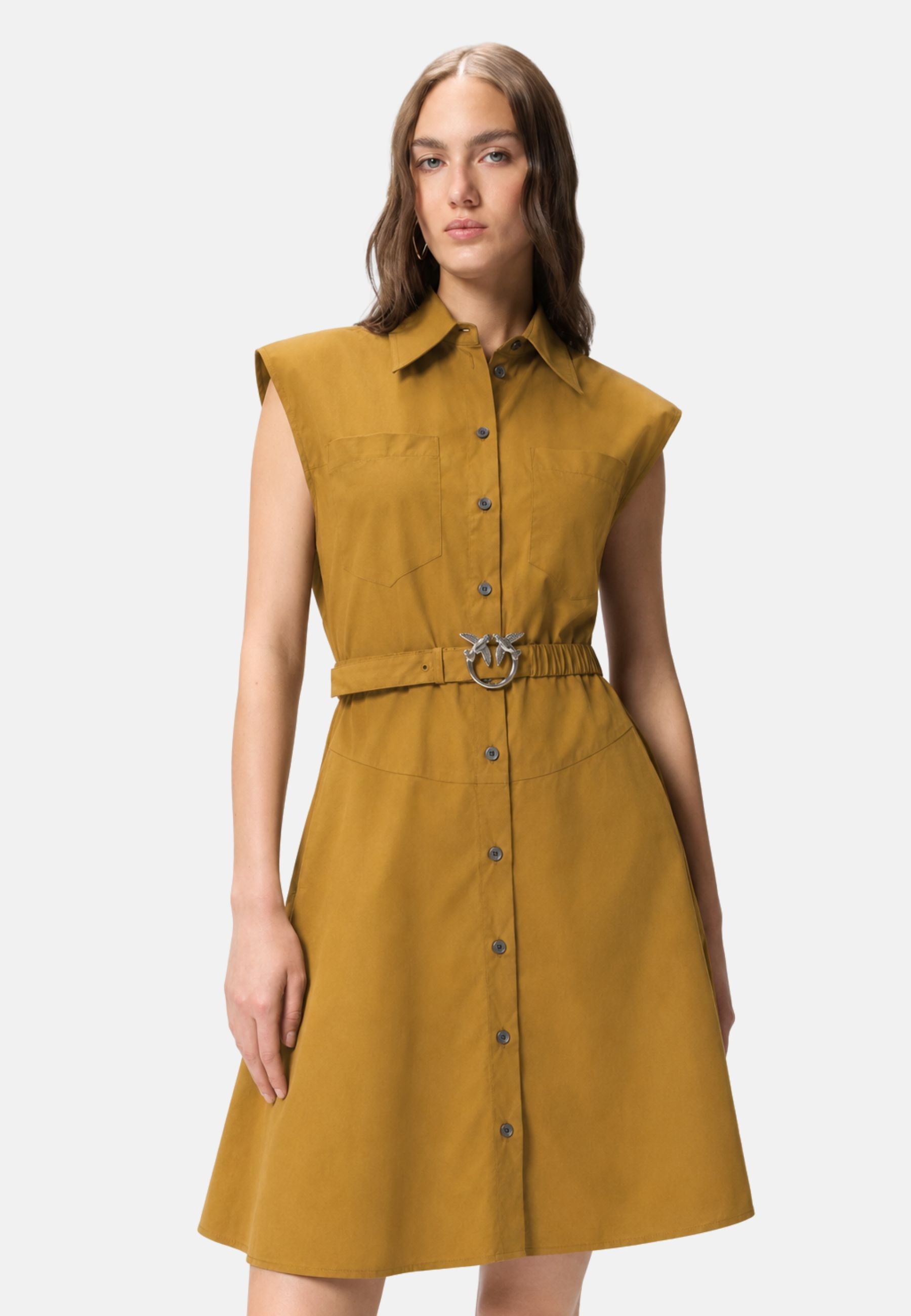 ANACETA ABITO POPELINE - BROWN
