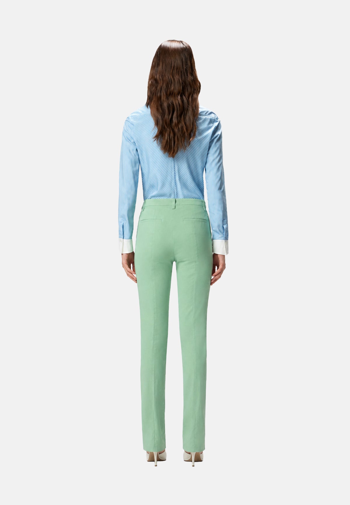 BELLO PANTALONE LINO STRETCH - GREEN