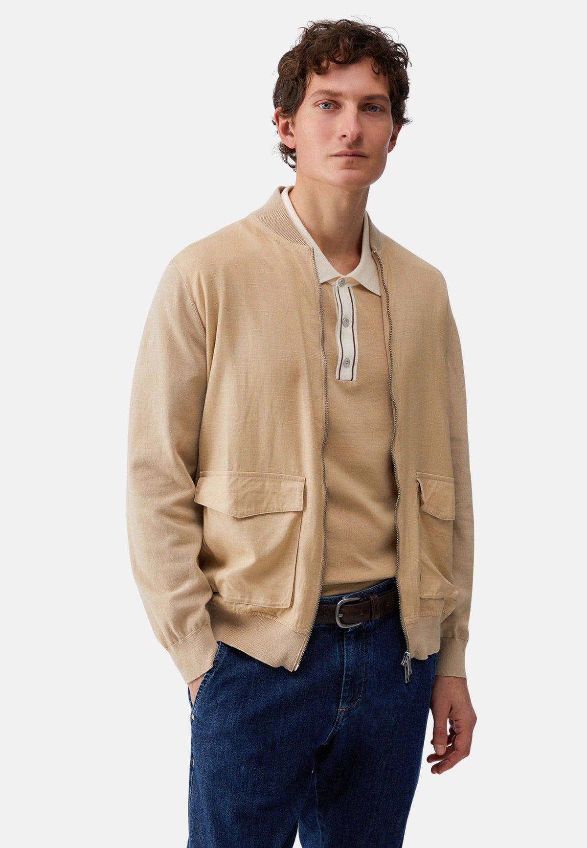 MAGLIA APERTA M/L - WHITE PEPPER