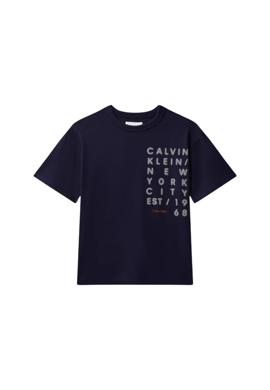 SQUARE LOGO T-SHIRT - EVENING BLUE