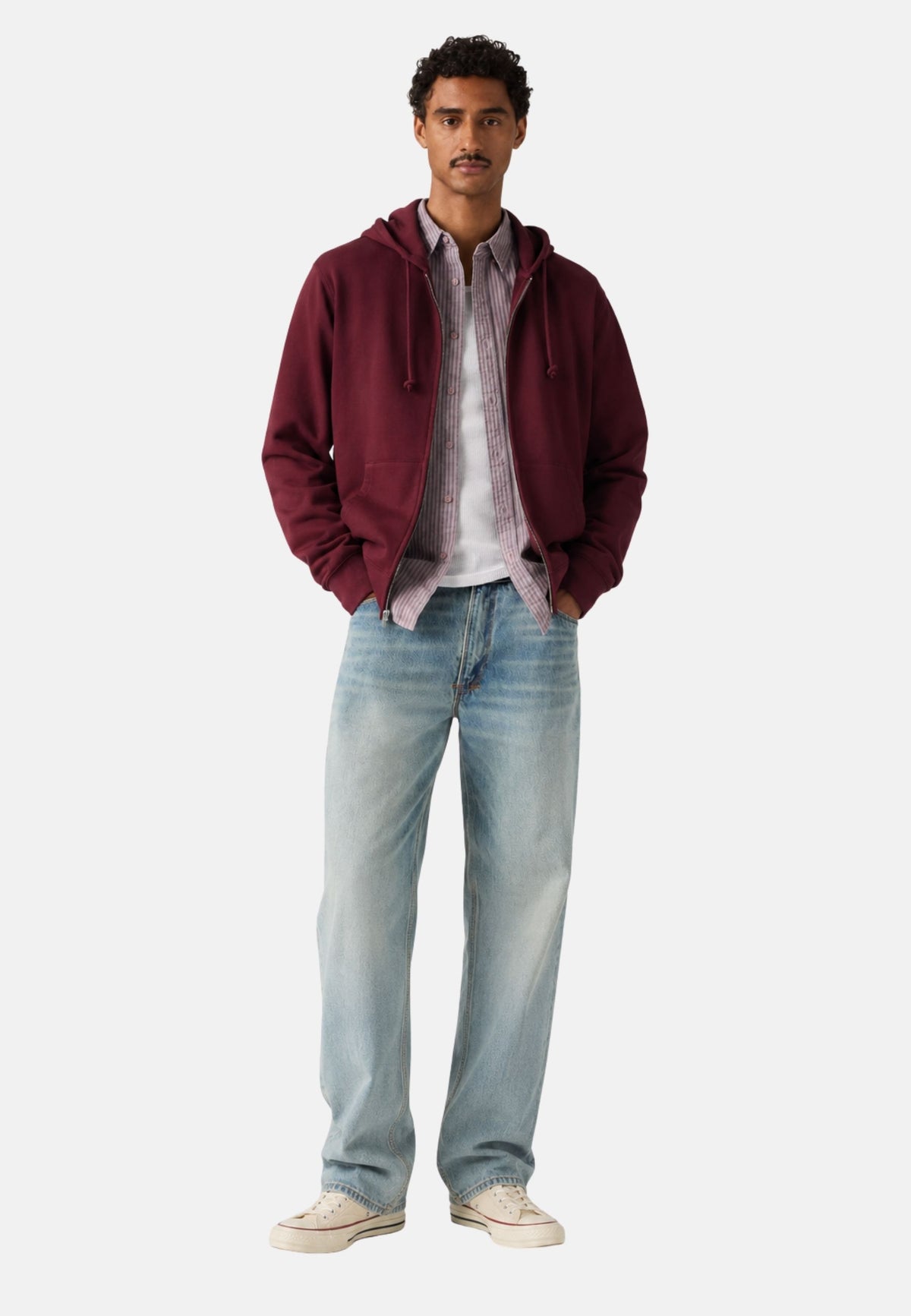 THE ORIGINAL HM ZIP UP - bordeaux