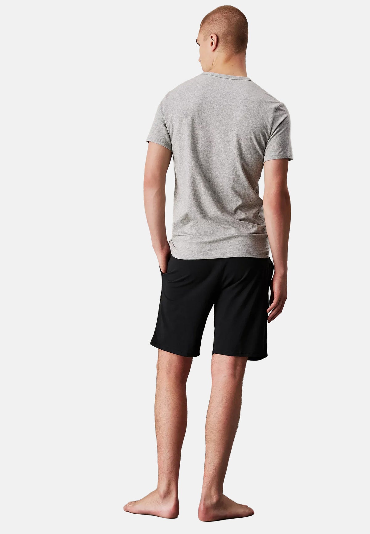 S/S V NECK 3PK - BLACK-GREY-WHITE