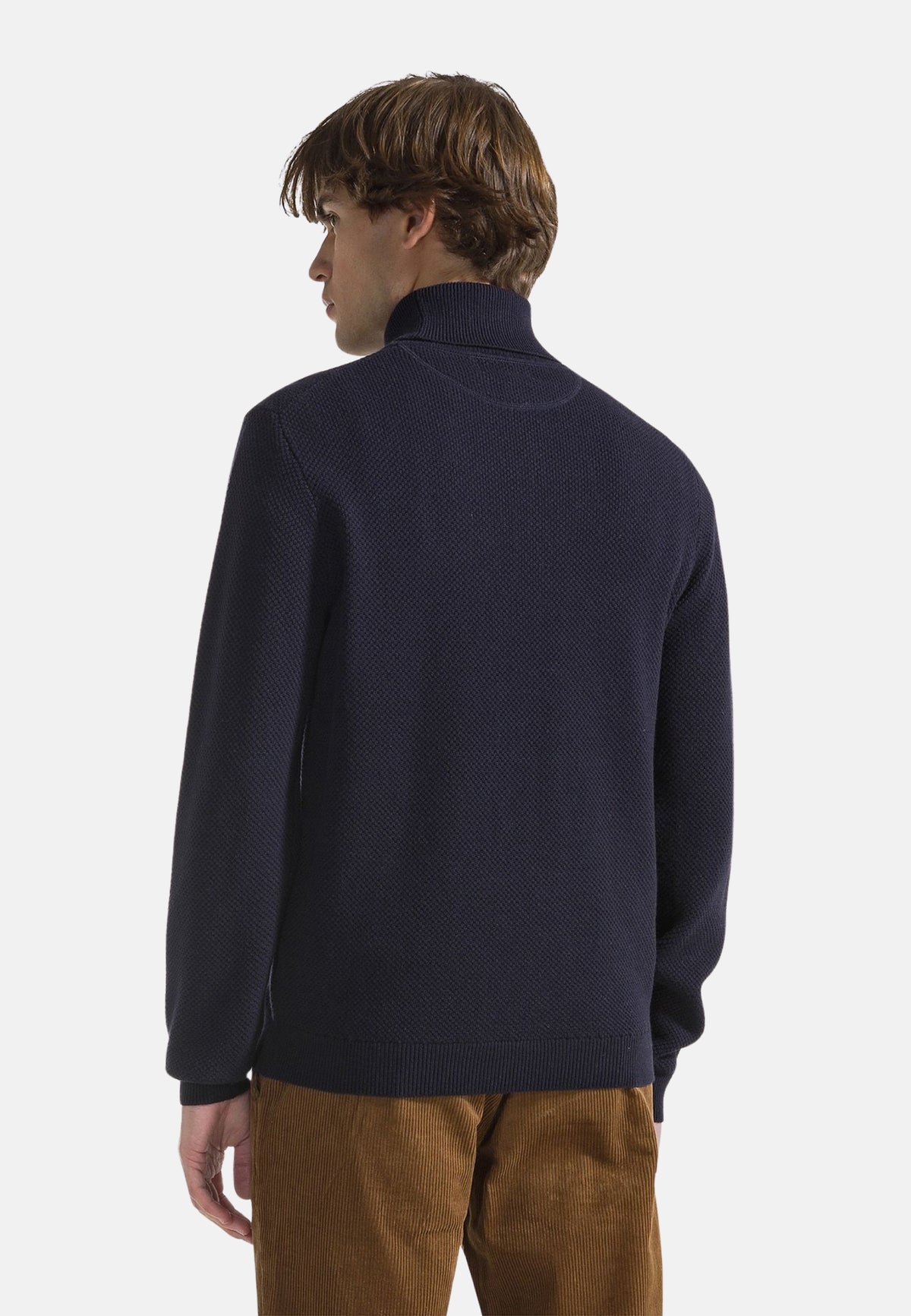TURTLE SWEATER RICE KNITWAY L/S - NAVY BLUE