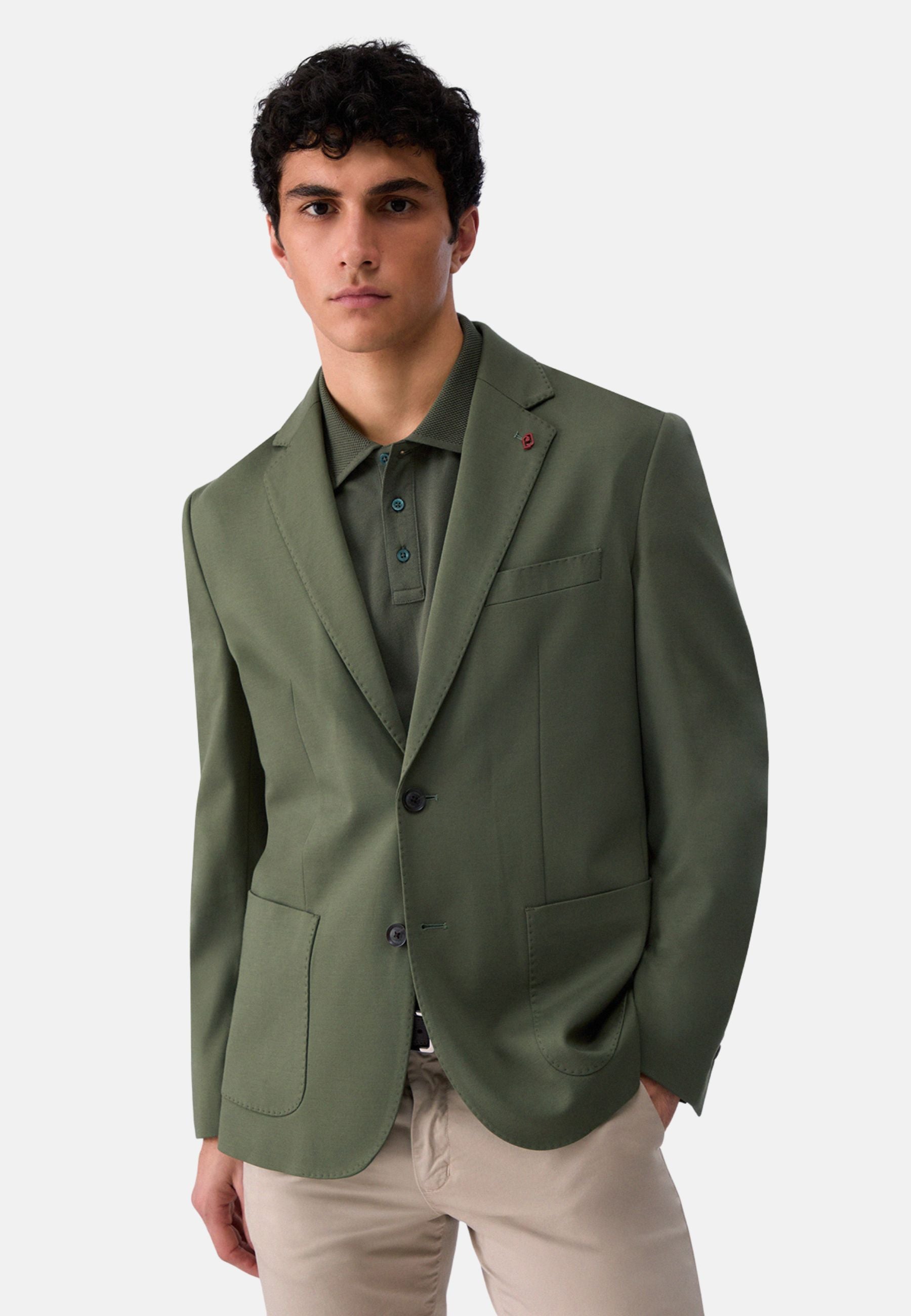 GIACCA BLAZER JERSEY - verde