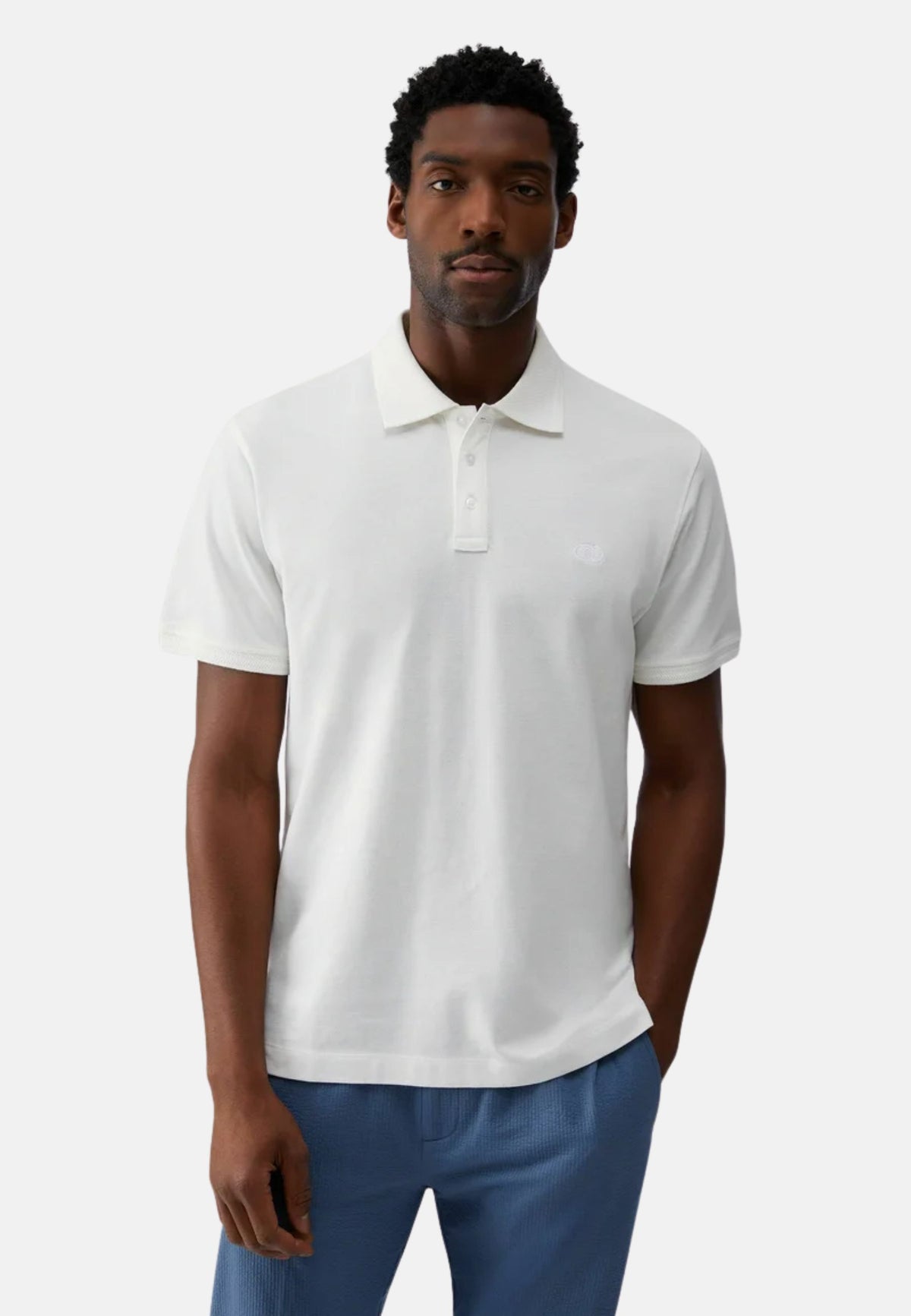 POLO POLOBORDO - WHITE COTTON