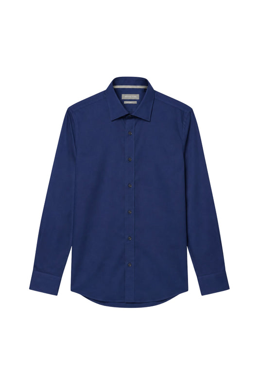 DOBBY ENGINEERD MODERN FIT SHIRT - ESTATE BLUE