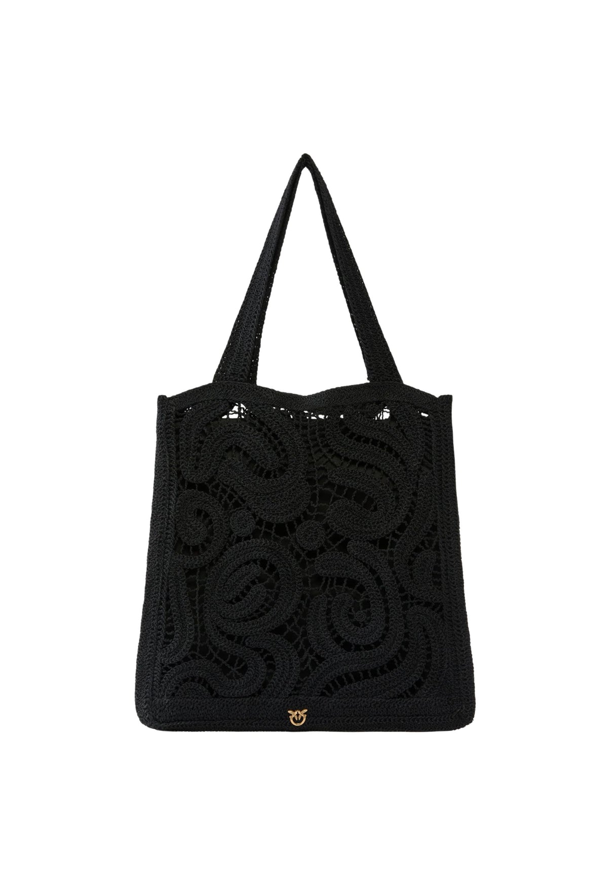 SHOPPER CROCHET GEOMETRICO - BLACK