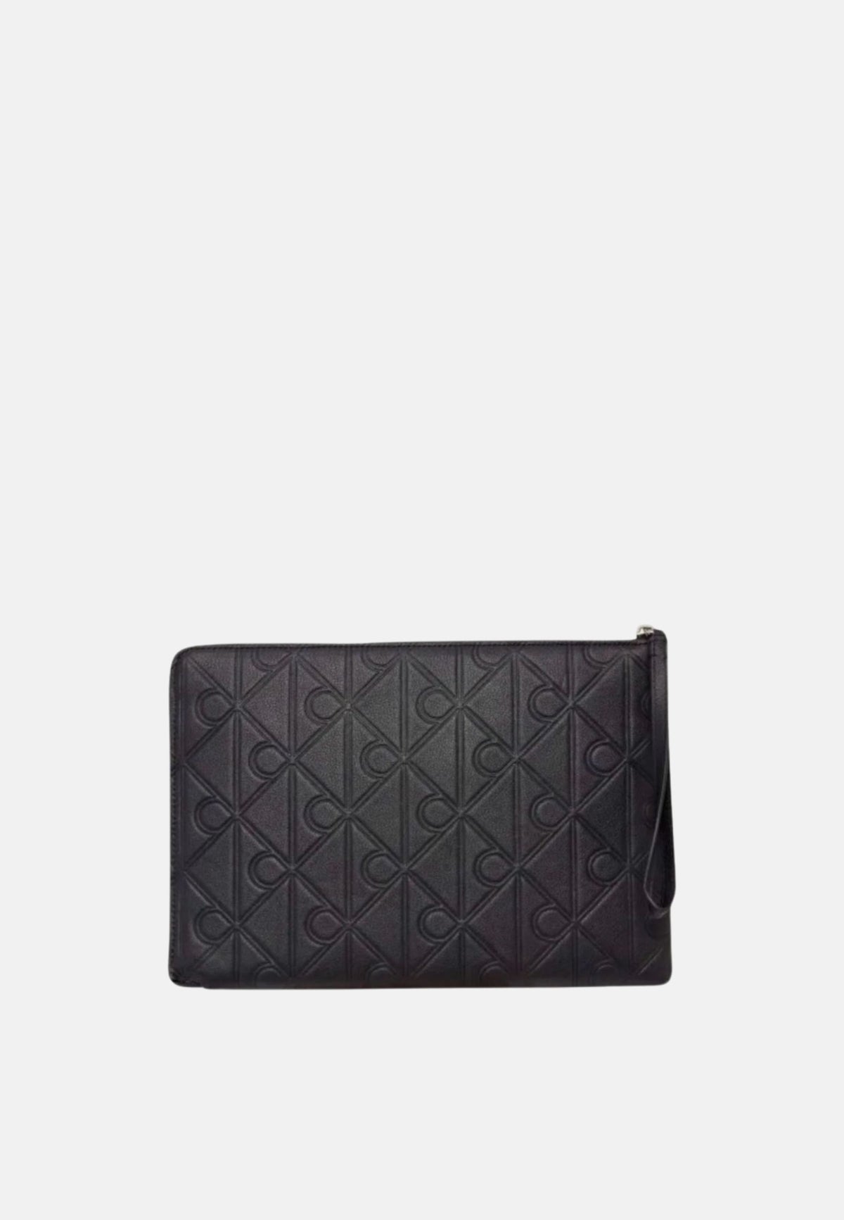 XL EMBLEM AOP EMBOSS MEDIUM ZIP - NERO