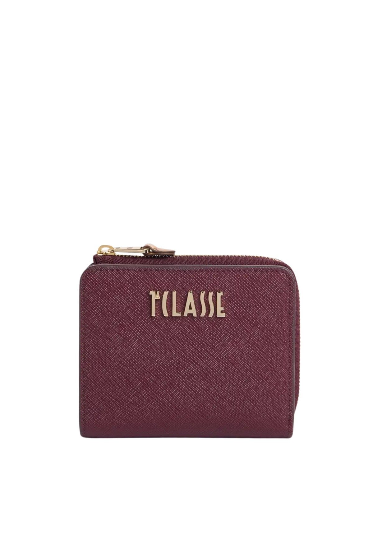 SMALL ZIP-FOLD WALLET - BURGUNDY